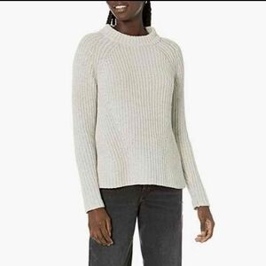 Goodthreads Women's Relaxed-Fit Cotton Shaker Stitch Mock Neck Sweater